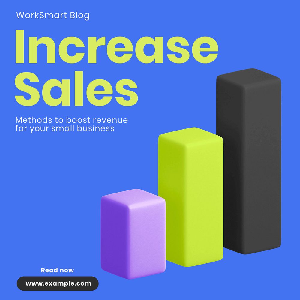 Increase sales Facebook ad template, editable text & design