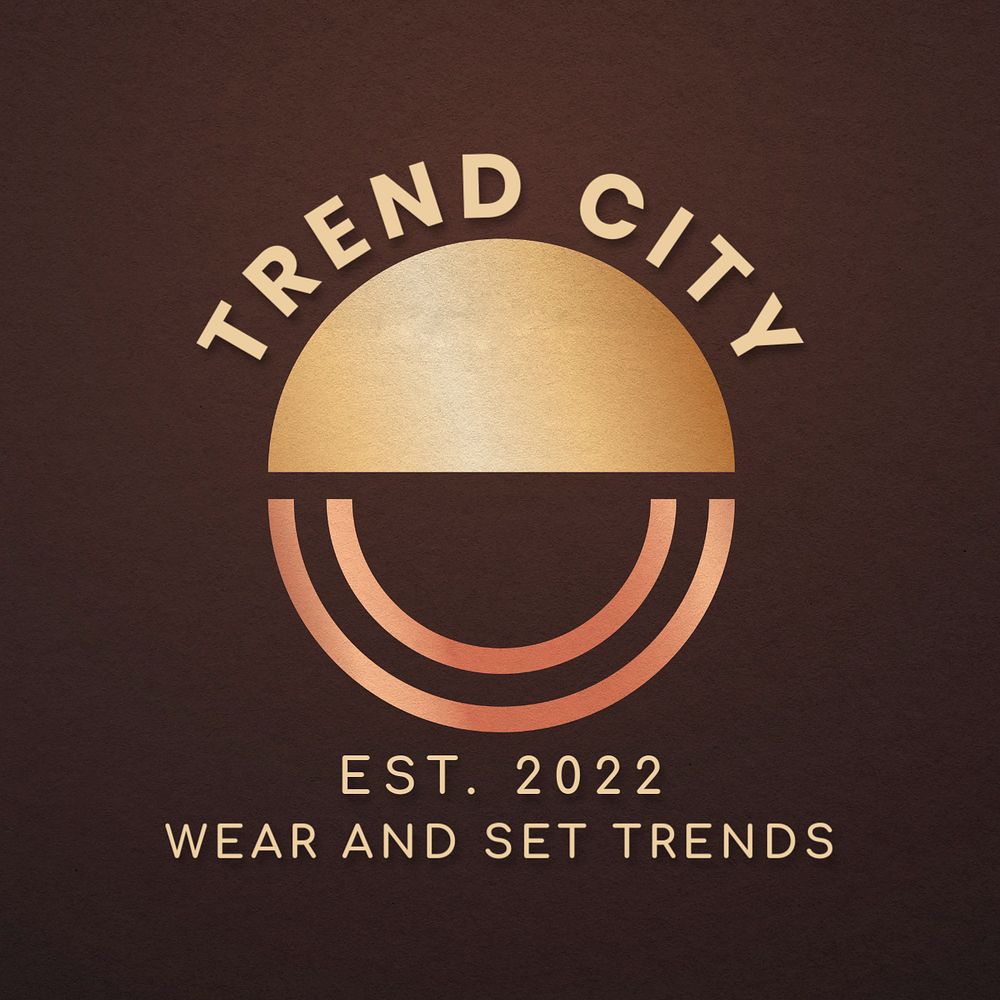 Jewel tone business logo template, editable gold design