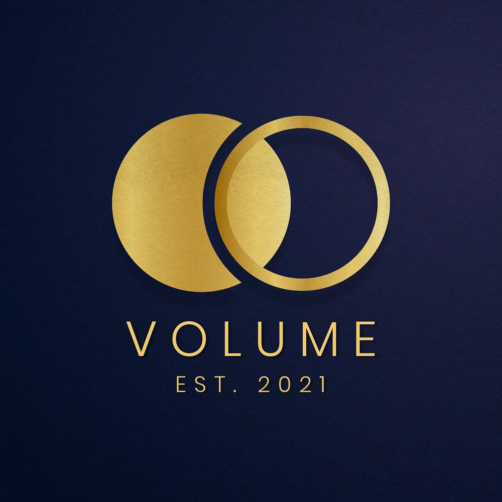 Jewel tone business logo template, editable gold design