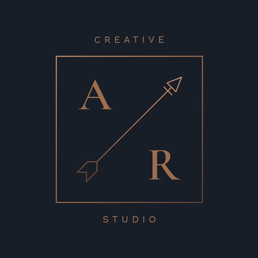 Creative studio branding logo template, editable design