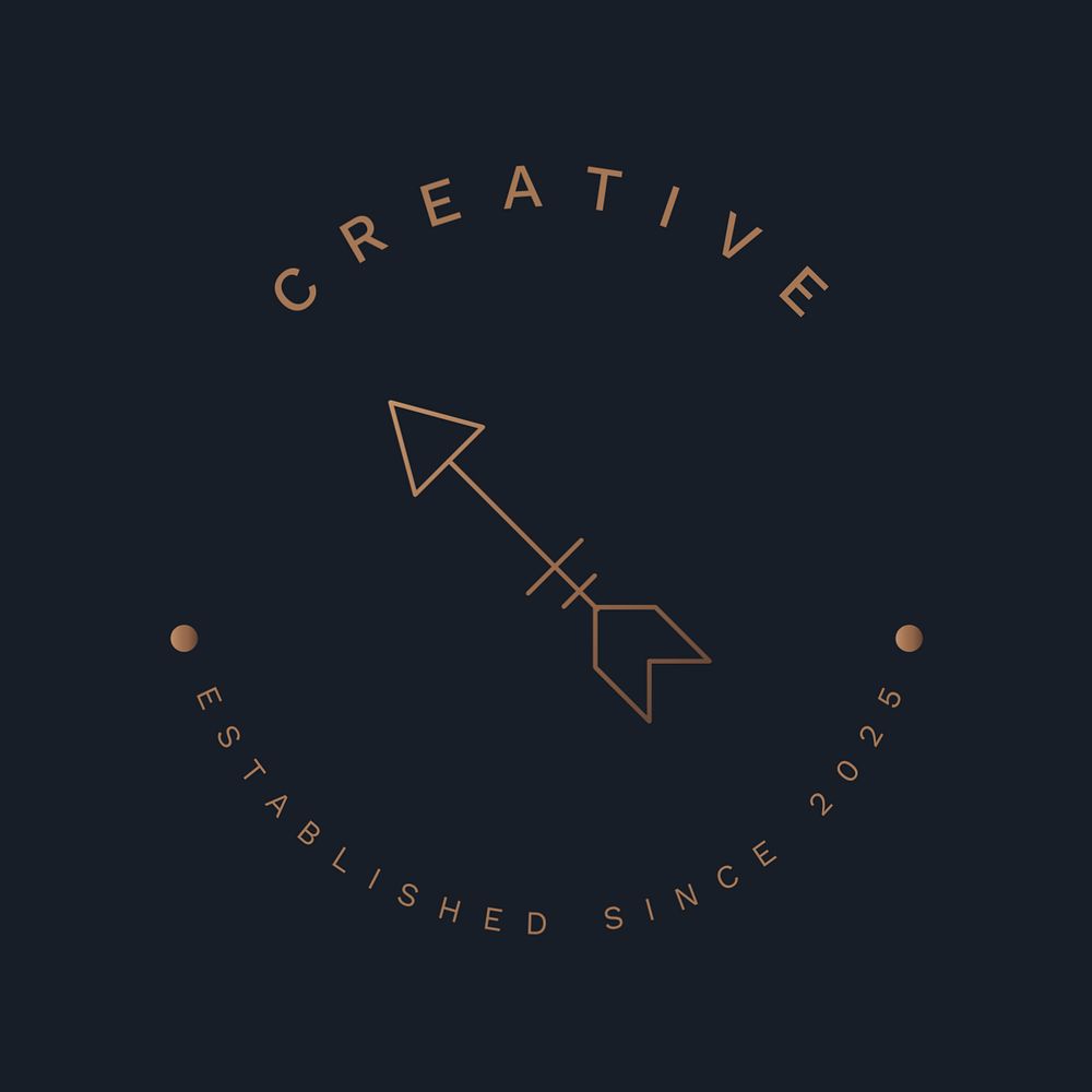 Aesthetic business arrow logo template, editable design