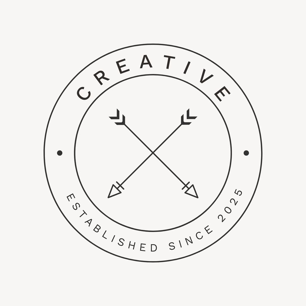 Creative studio branding logo template, simple arrow design