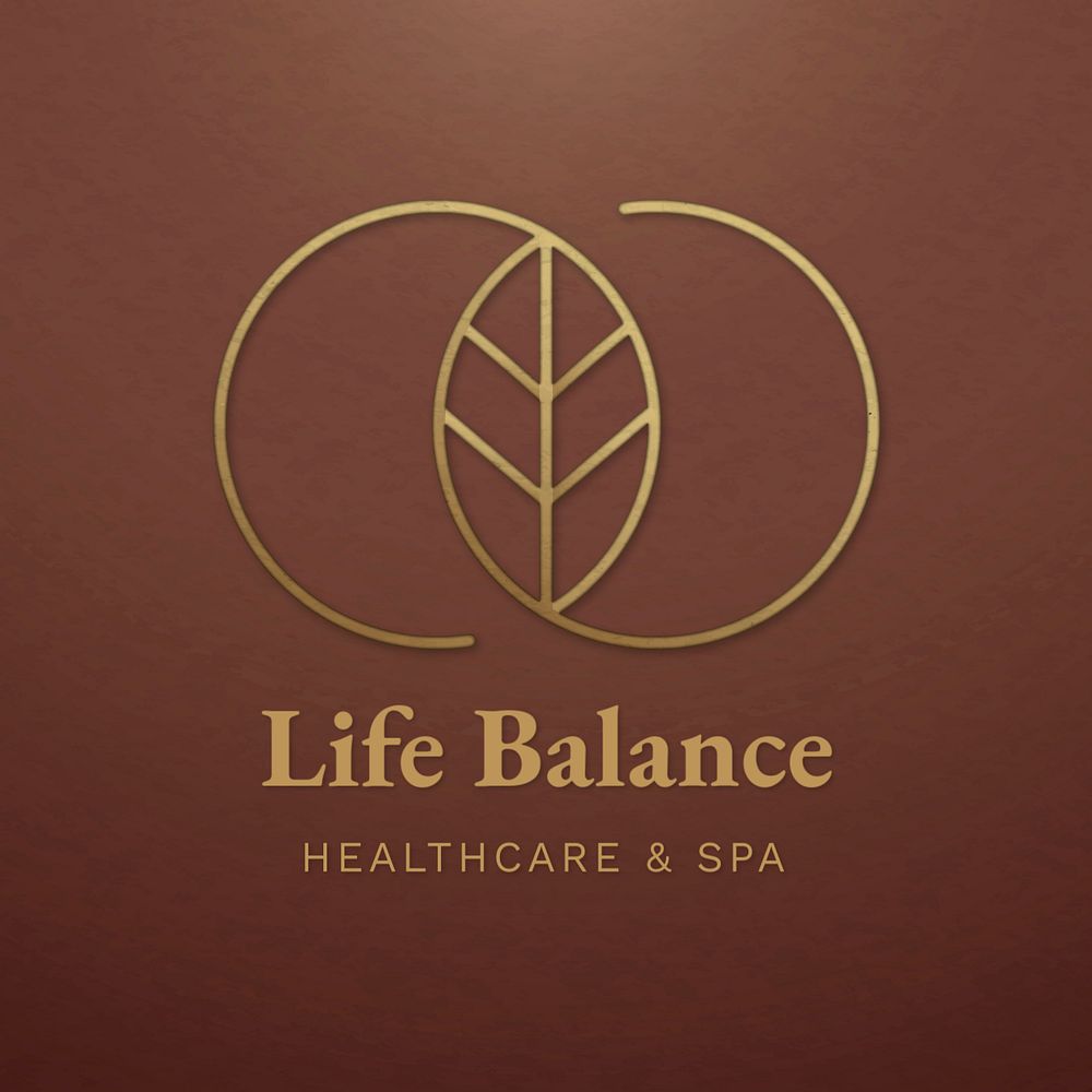 Spa logo template, editable health & wellness design