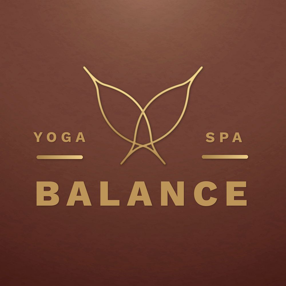 Yoga logo template, editable health and wellness design