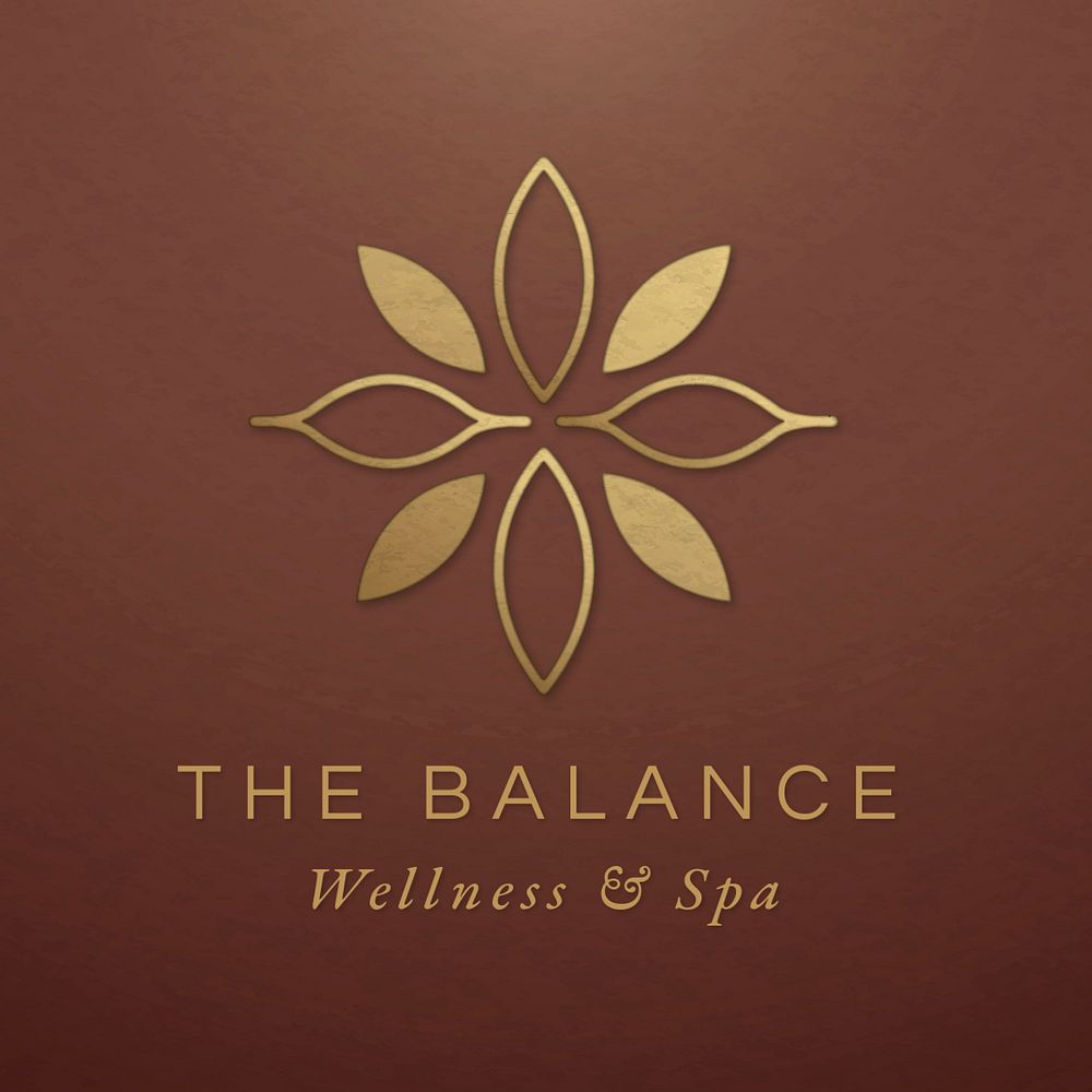 Wellness & spa logo template, editable design