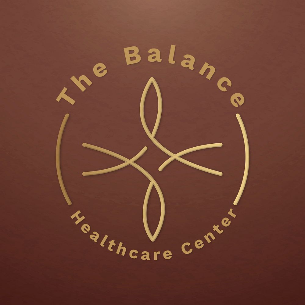 Balance healthcare logo template, editable design