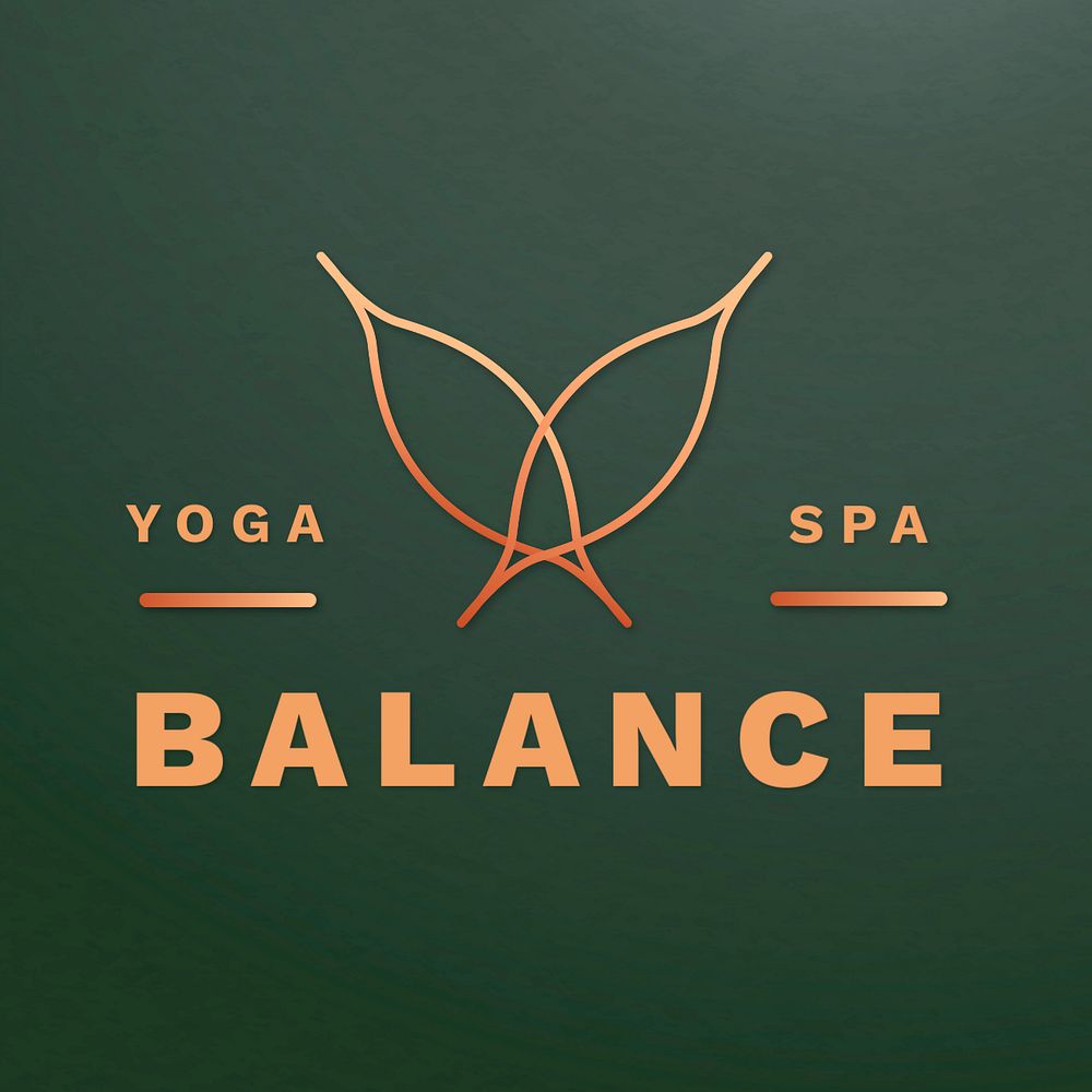 Yoga logo template, editable health and wellness design