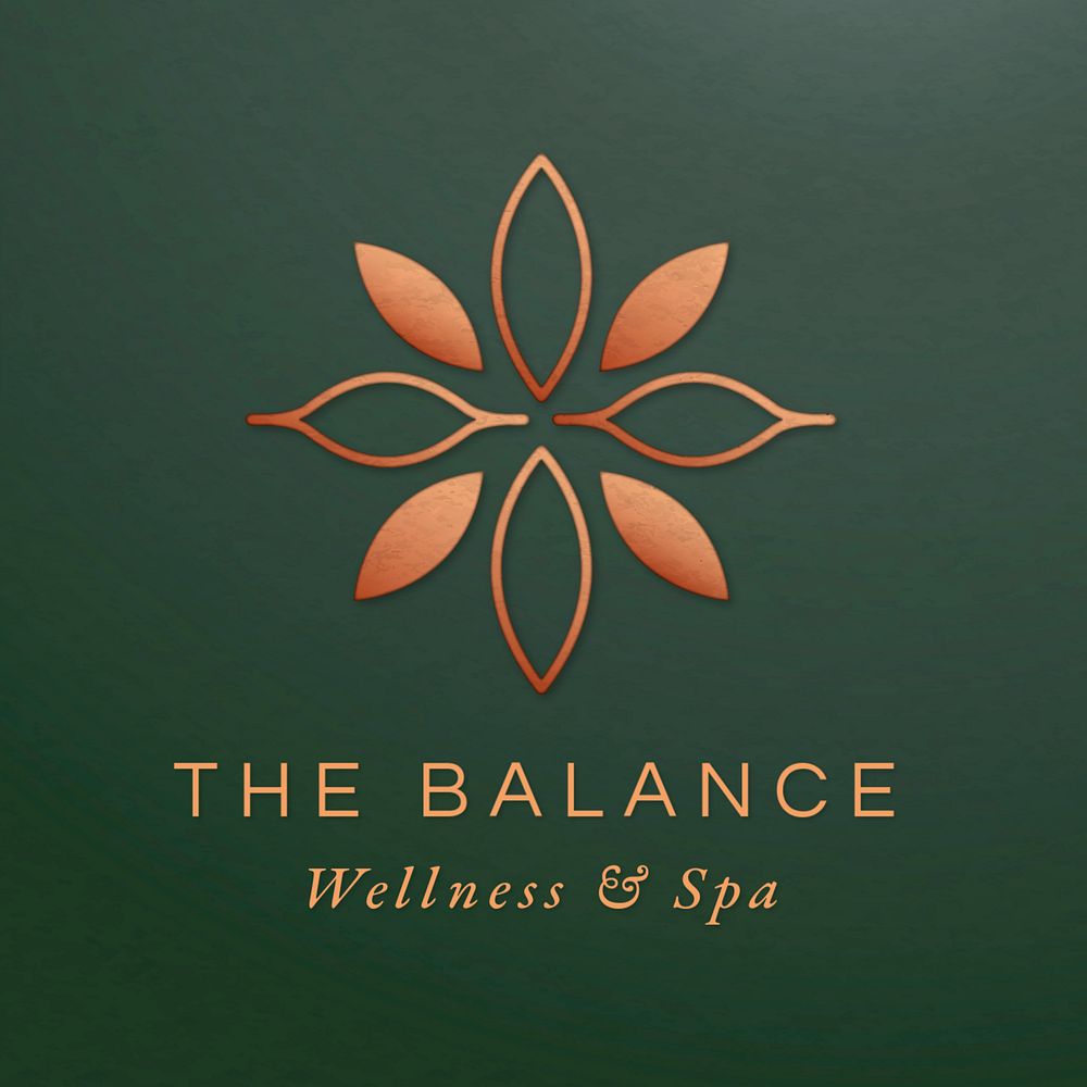 Wellness & spa logo template, editable design