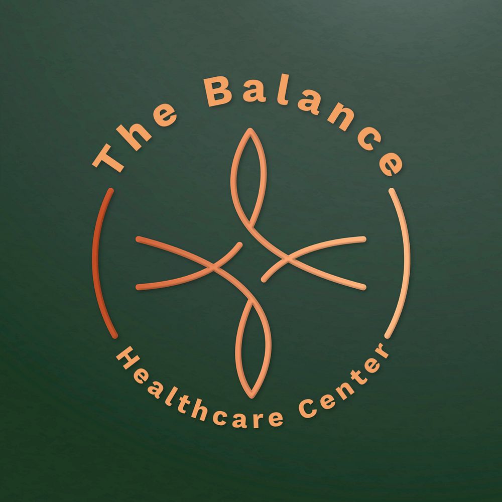 Balance healthcare logo template, editable design