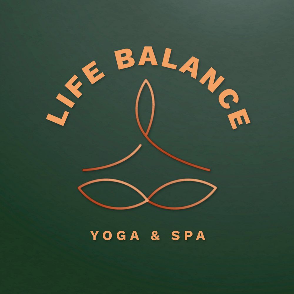 Yoga & spa logo template, health & wellness design