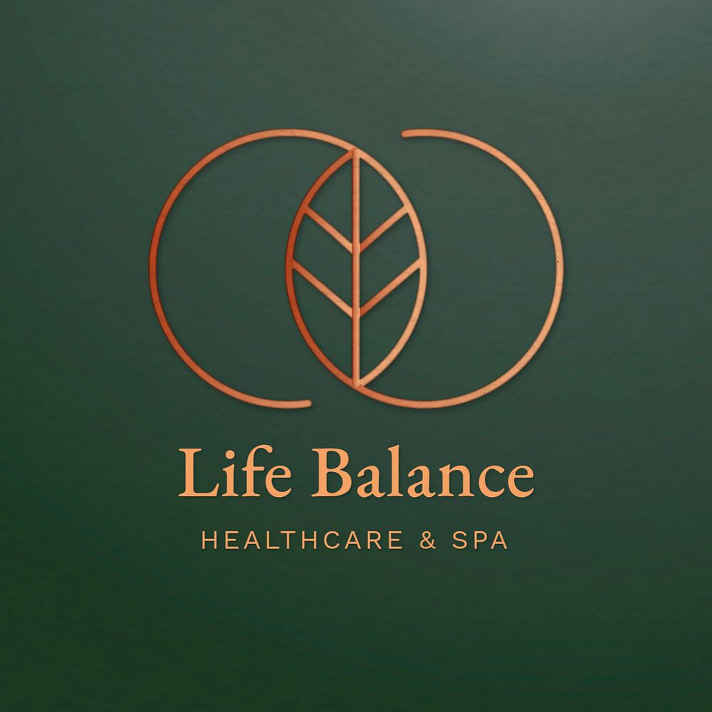 Spa logo template, editable health & wellness design