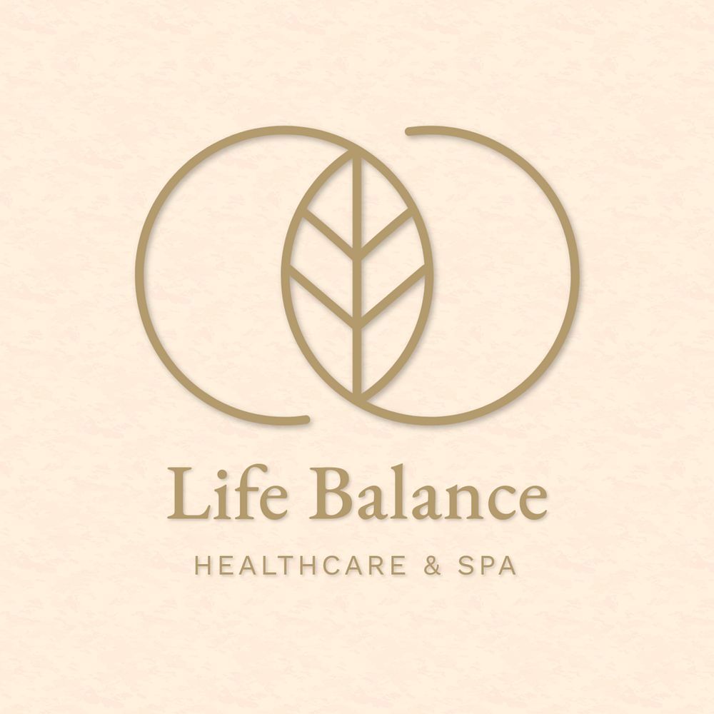 Life balance logo template, spa editable design