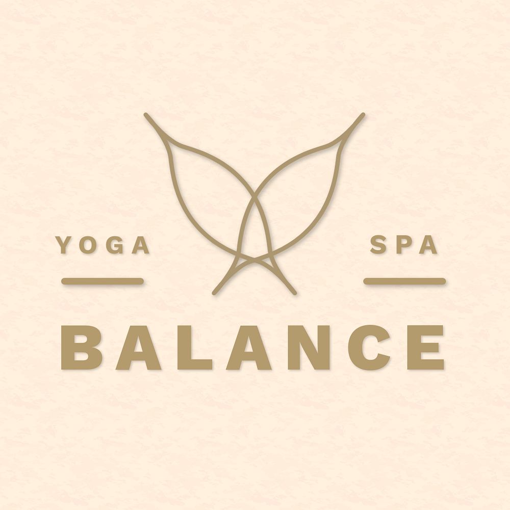 Yoga logo template, editable health and wellness design