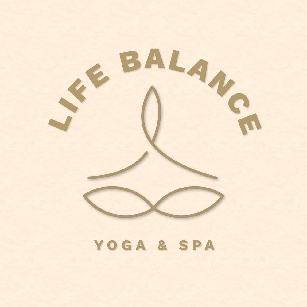 Yoga & spa logo template, health & wellness design