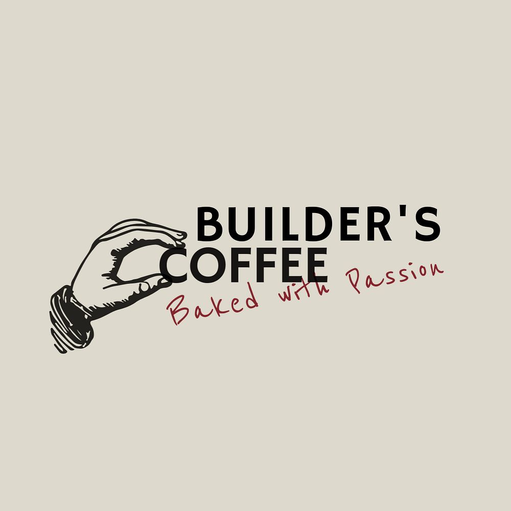 Coffee cafe logo template, retro editable design