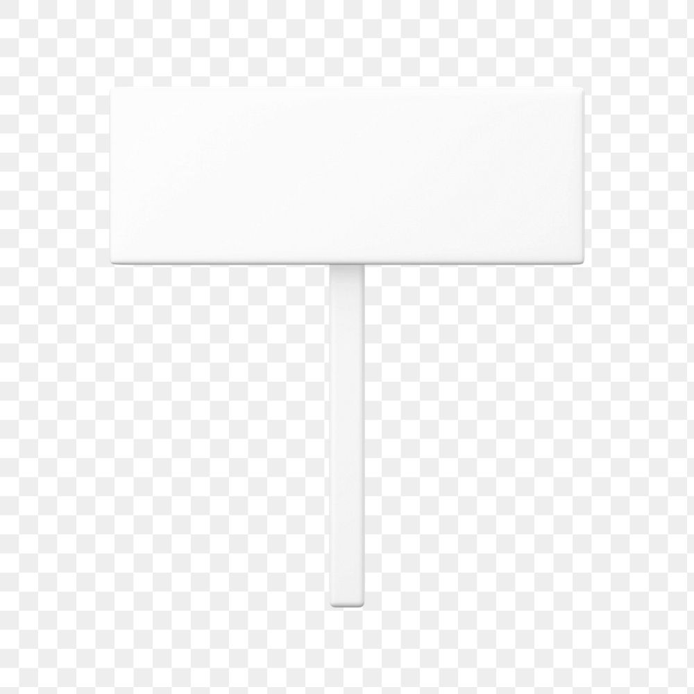 Blank sign mockup, 3D rendered  editable design