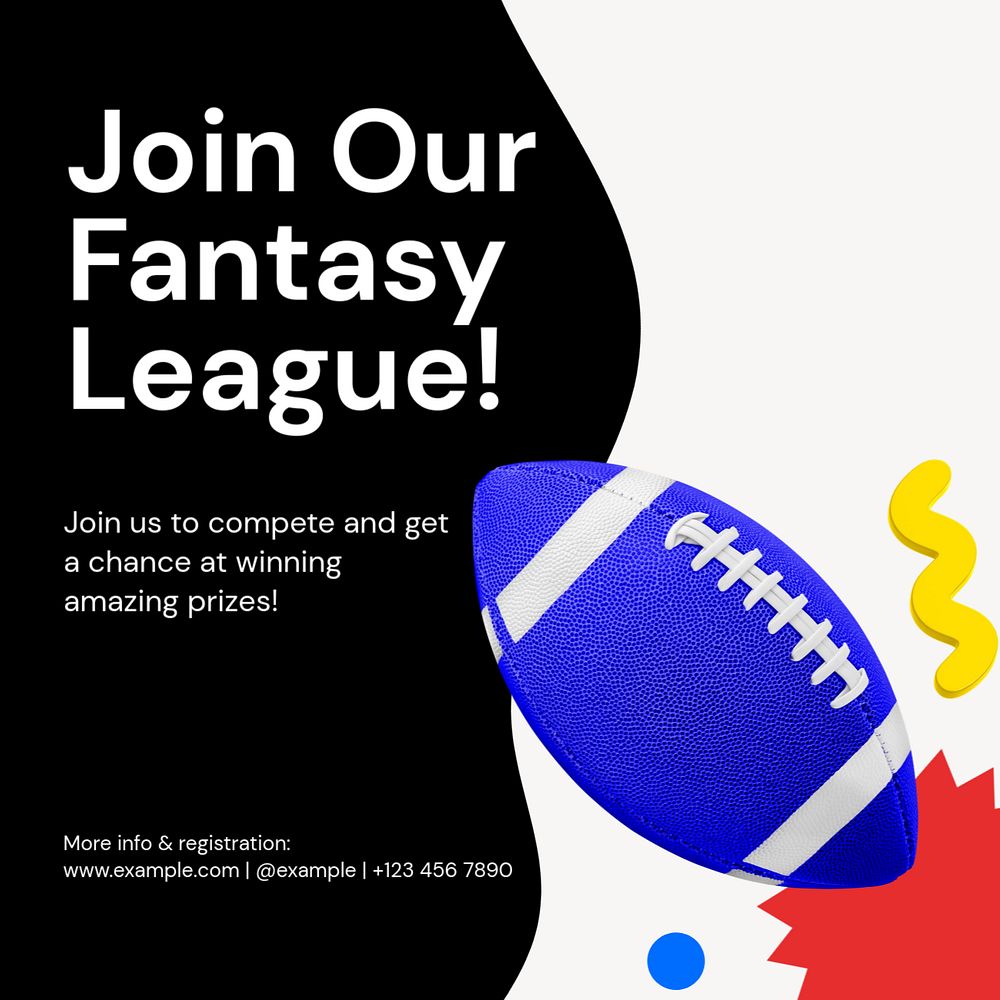 Join our league Instagram ad template, editable social media post design