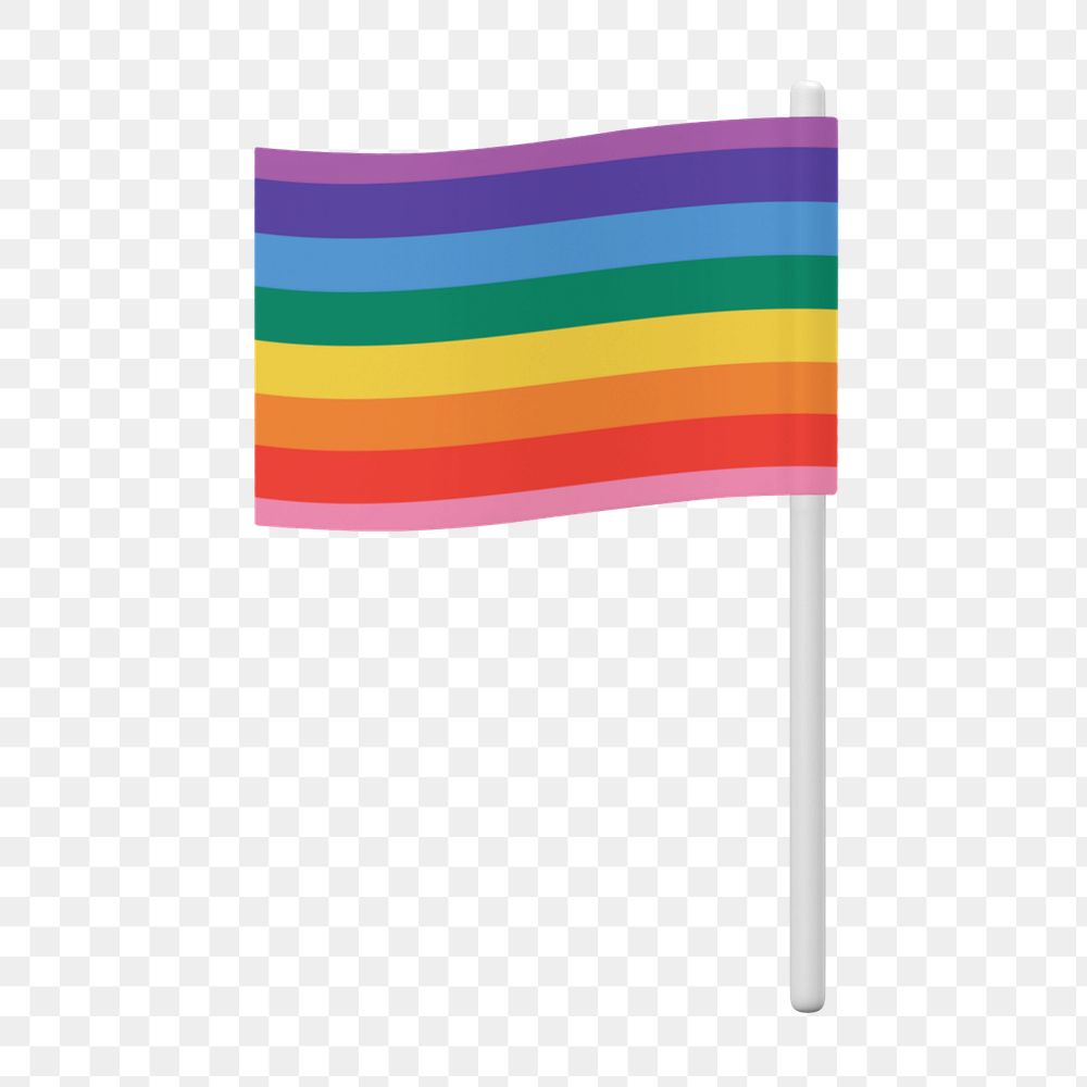 LGBT flag mockup, 3D rendered  editable design