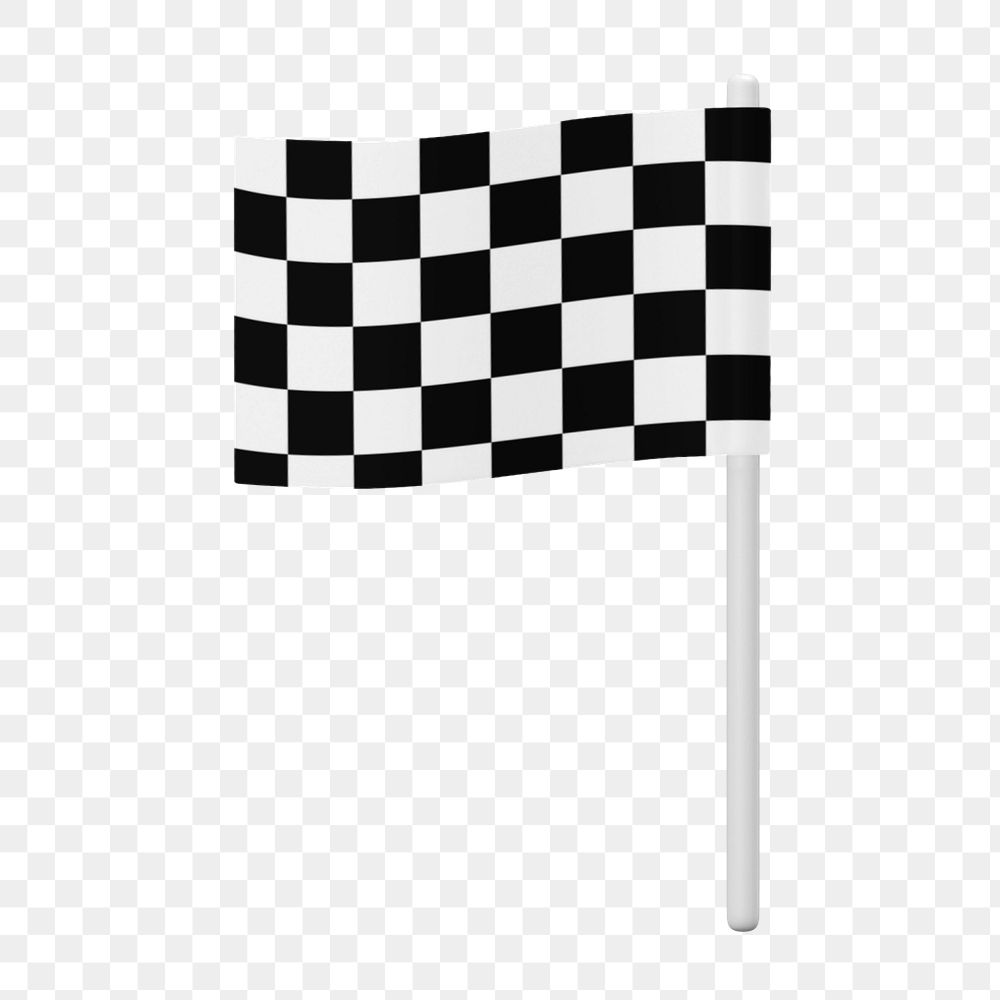 Racing flag mockup, 3D rendered  editable design