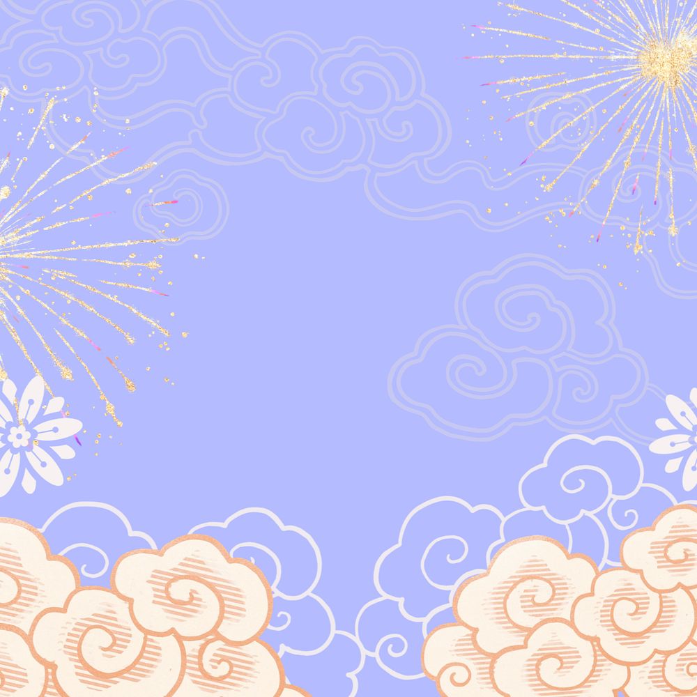 Festive Chinese fireworks background, New Year celebration, editable design