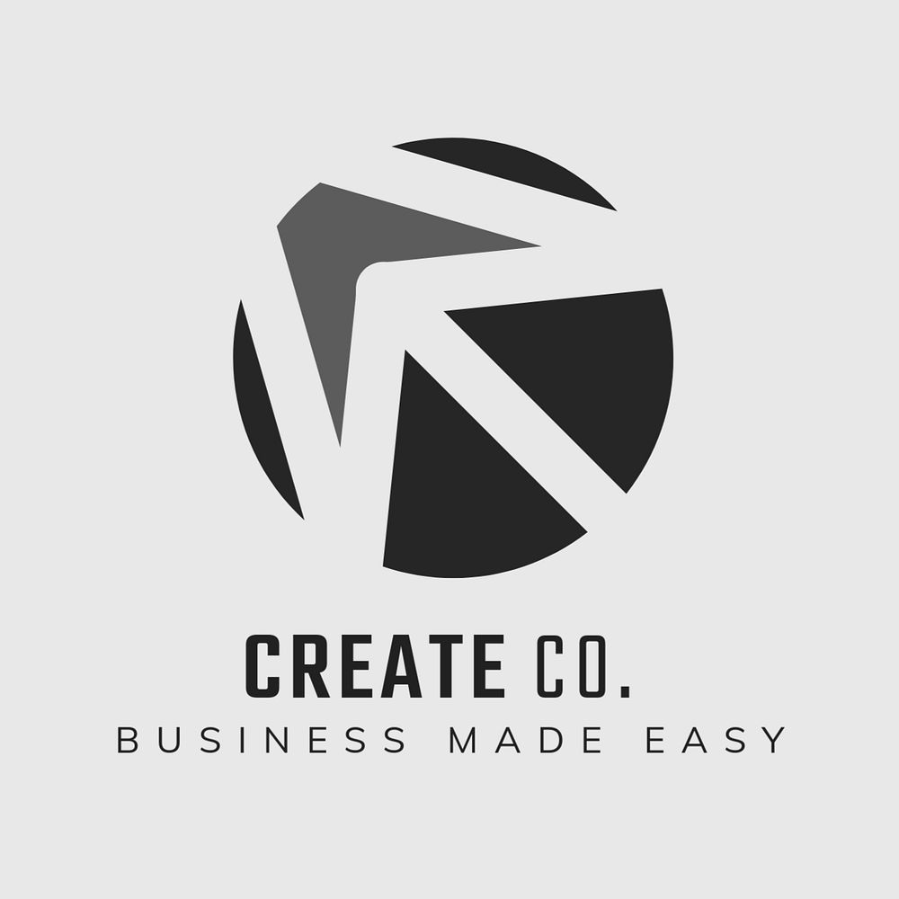 Online business logo template, modern design