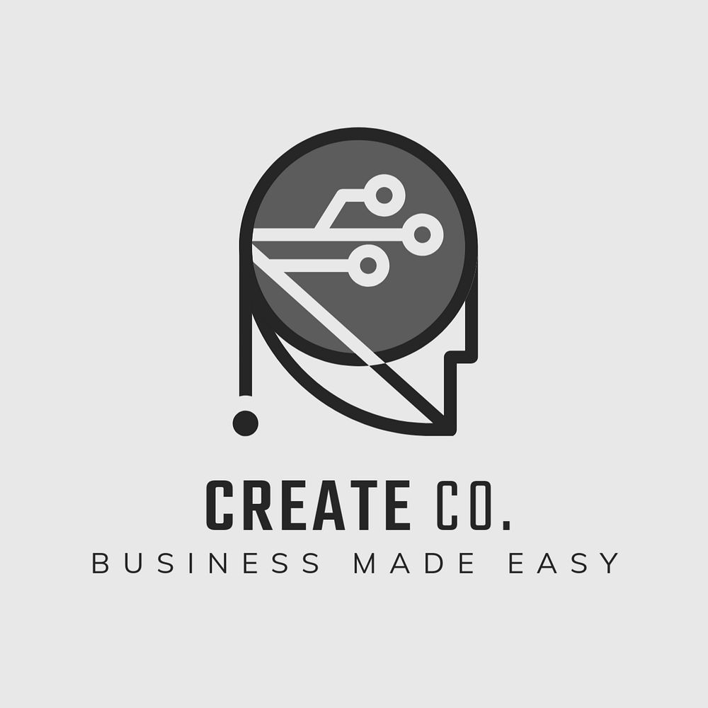 Technology business logo template, innovative company design