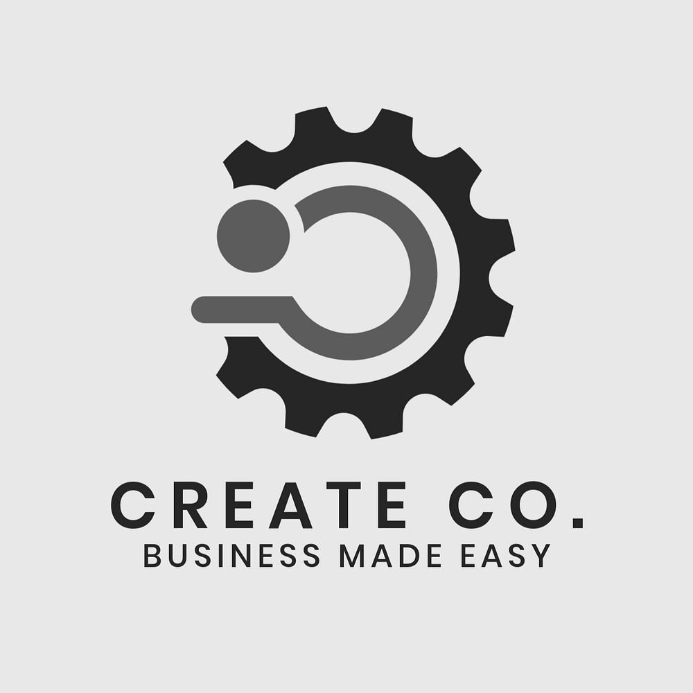 Engineering business logo template, modern design