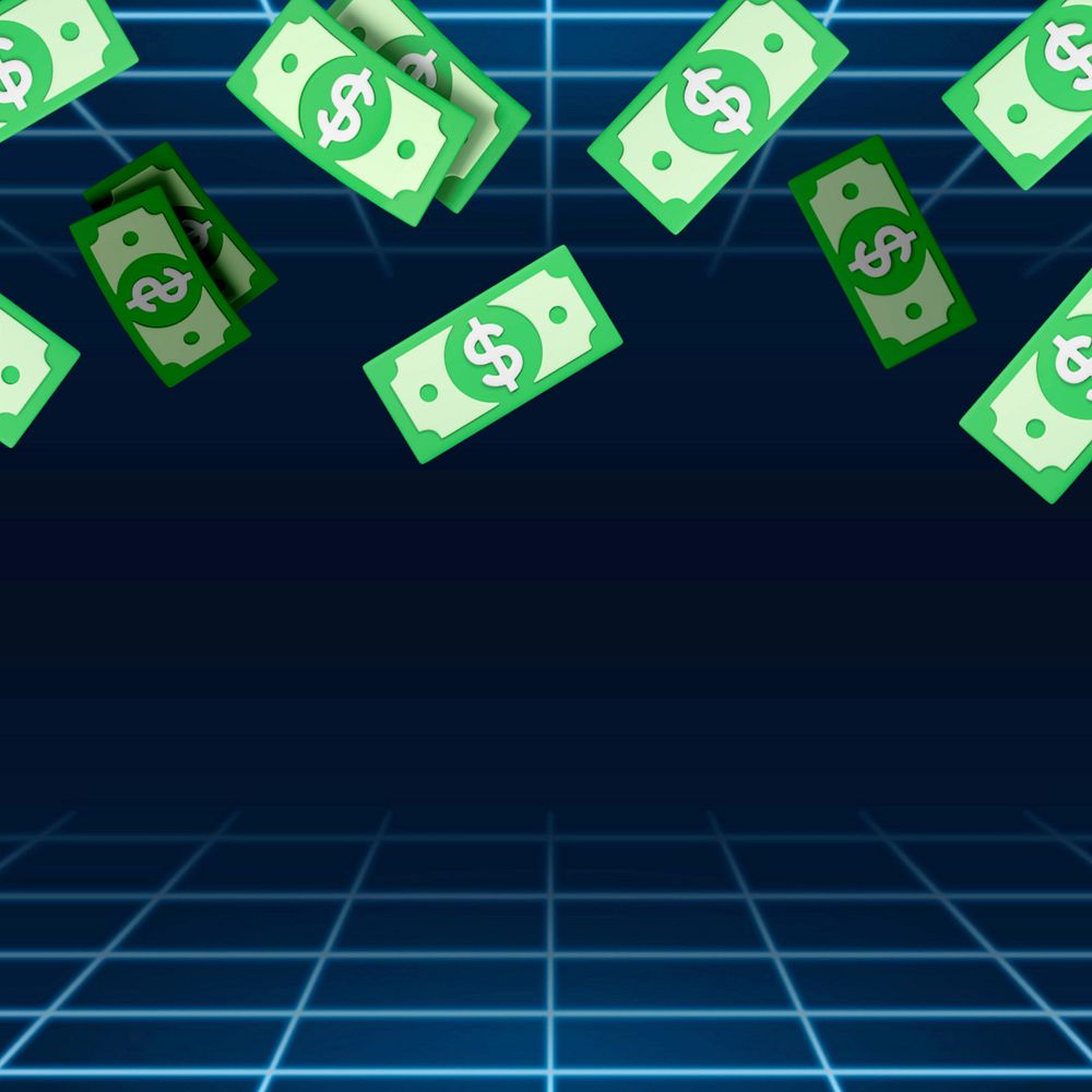 Falling money grid background, finance concept, editable design