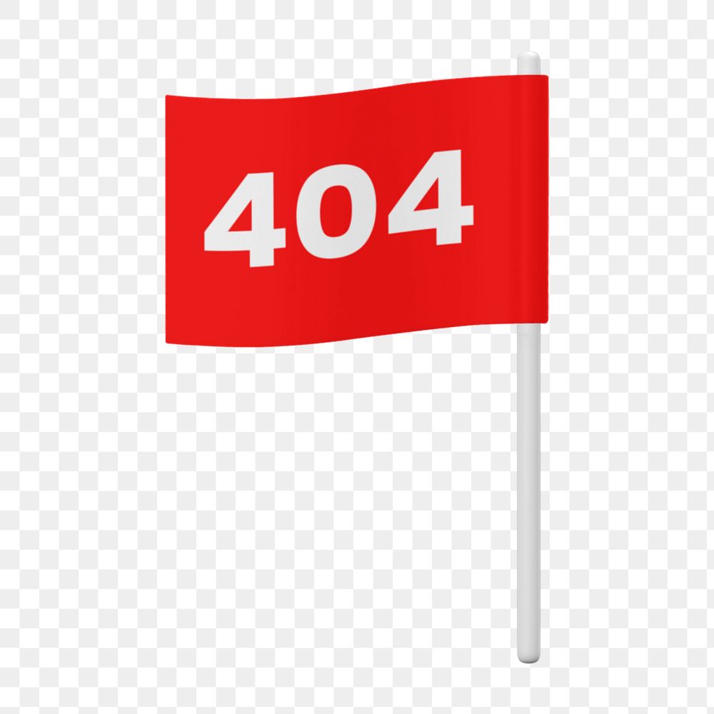 404 flag mockup, 3D rendered  editable design