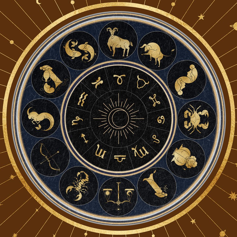 Alphonse Mucha’s editable zodiac cycle, famous Art Nouveau artwork