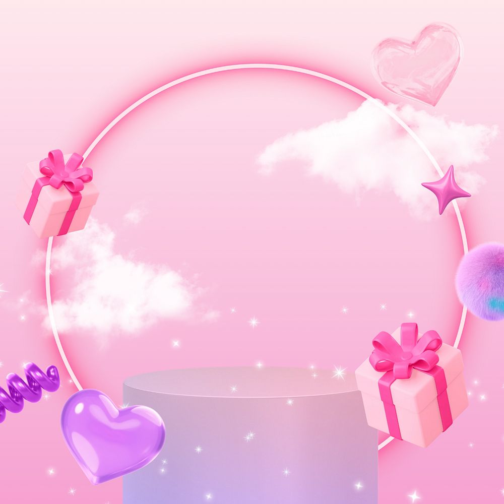 Valentine's Day product background, editable design