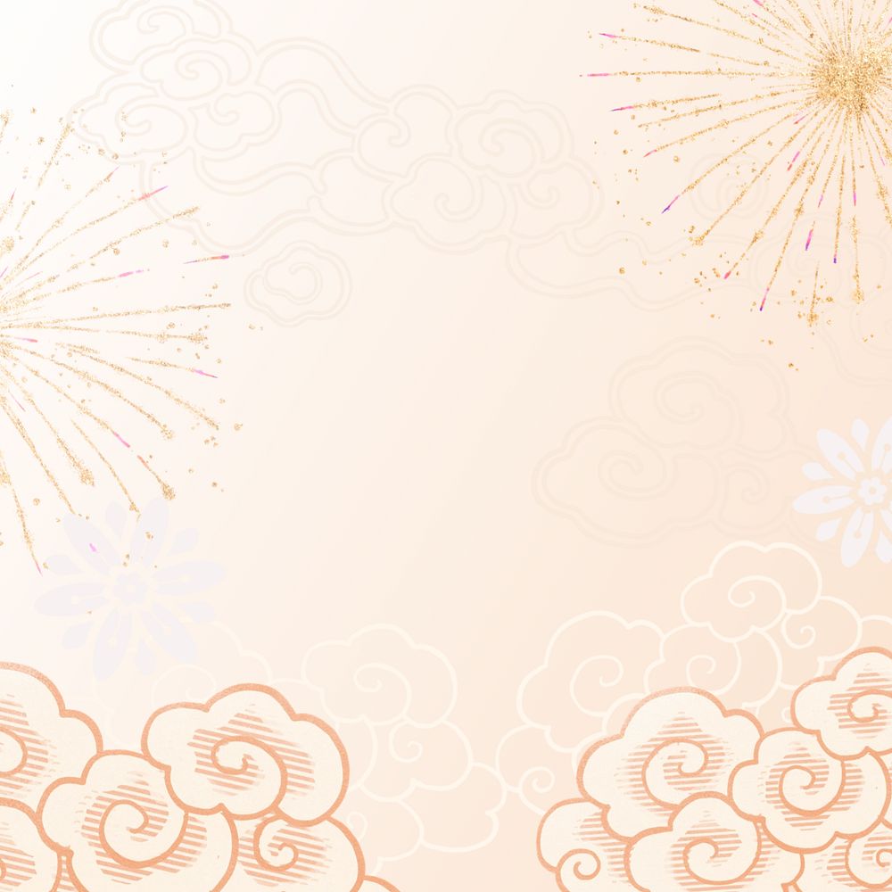 Festive Chinese fireworks background, New Year celebration, editable design