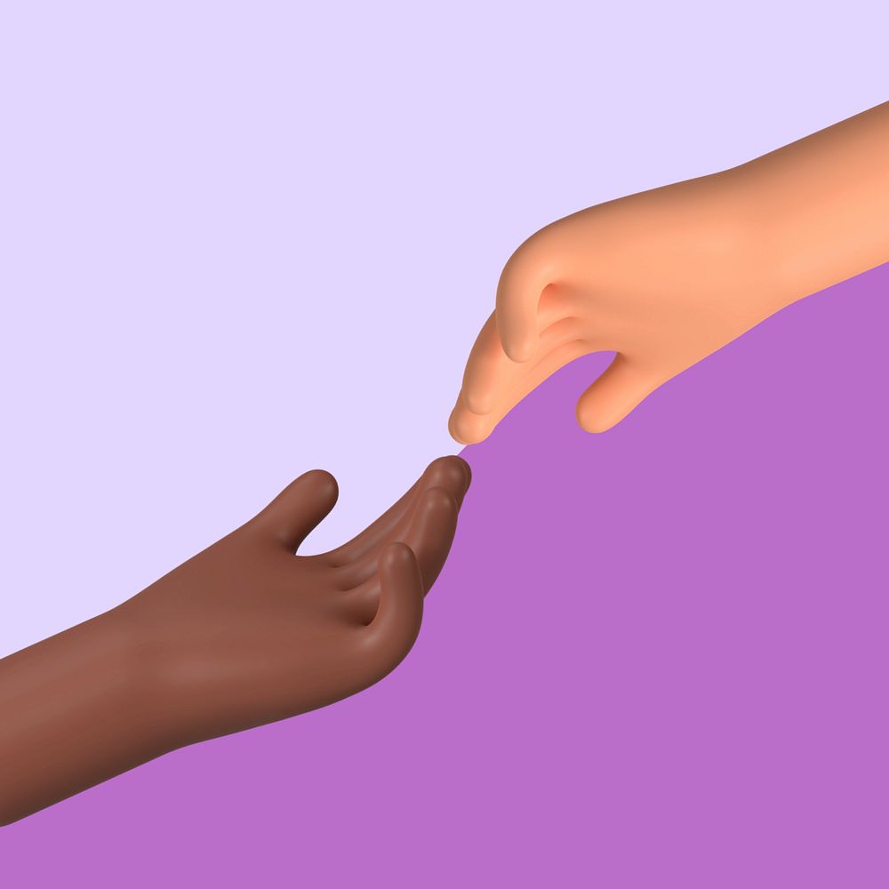 Diverse helping hands background, charity concept, editable design