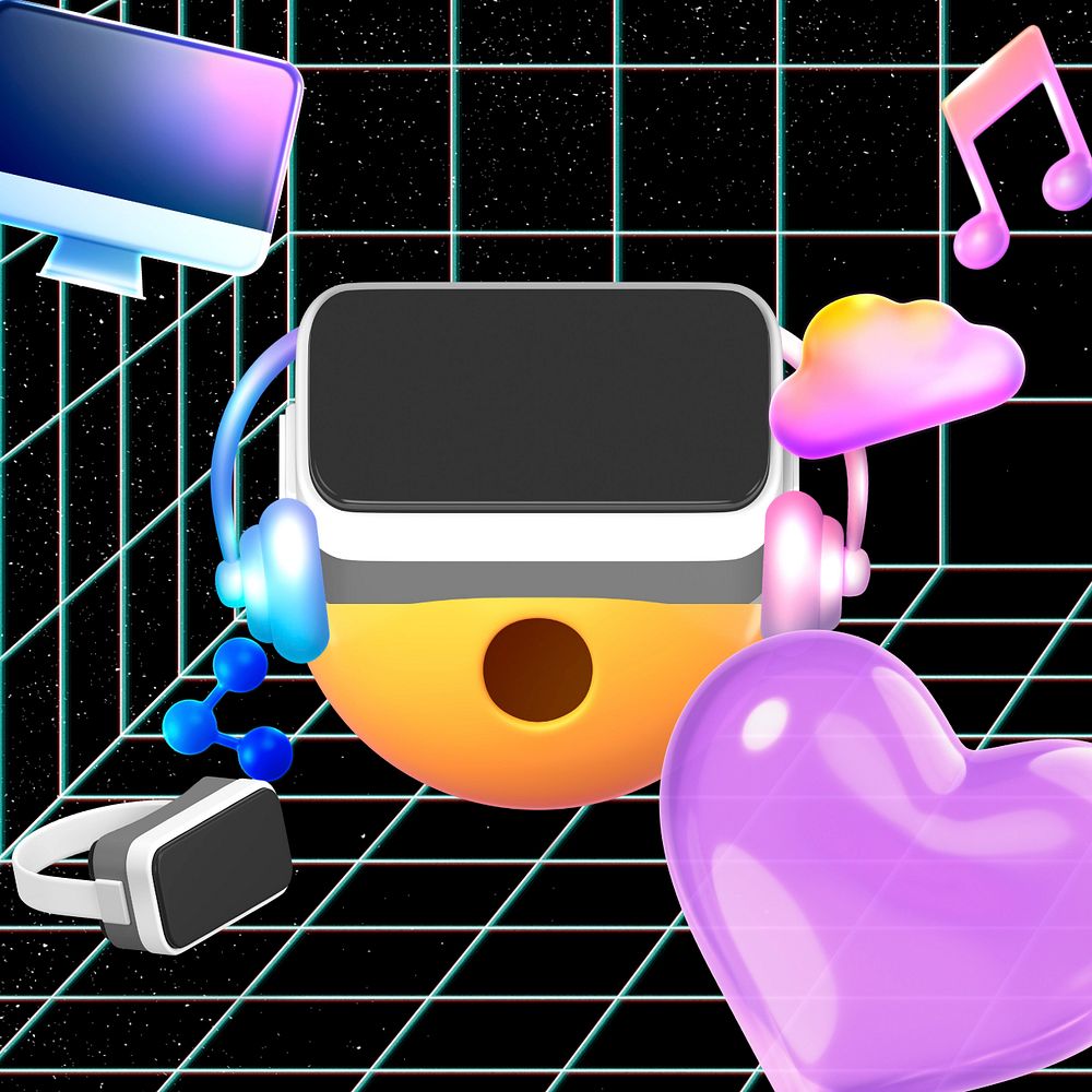 Emoticon wearing VR, entertainment technology, editable design