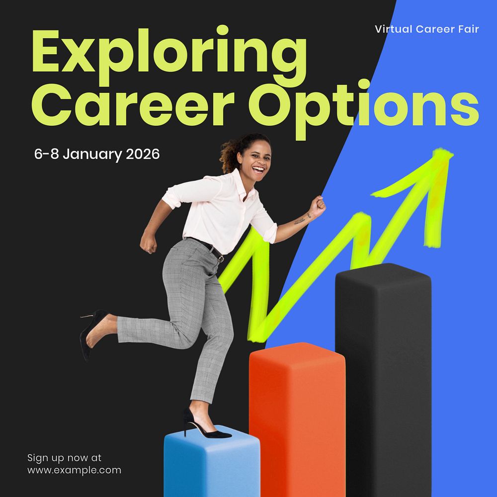 Career options Facebook ad template, editable text & design