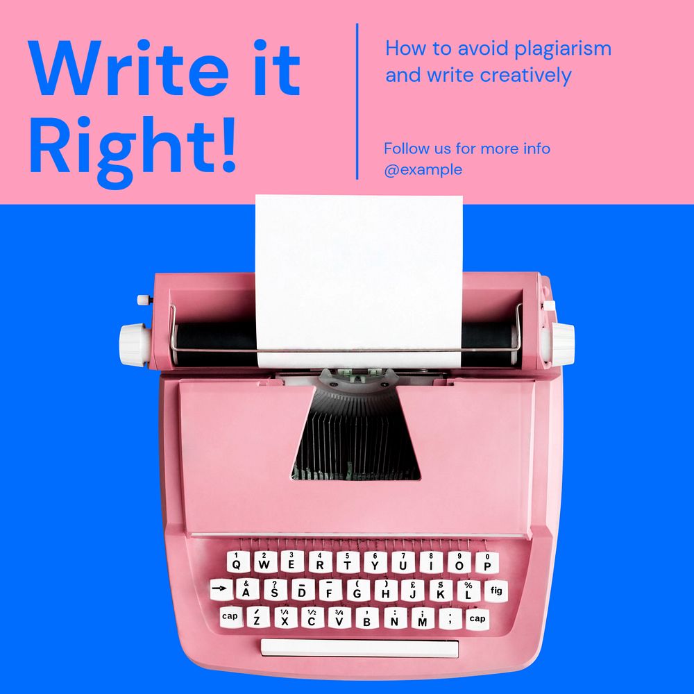 Write it right Instagram ad template, editable social media post design