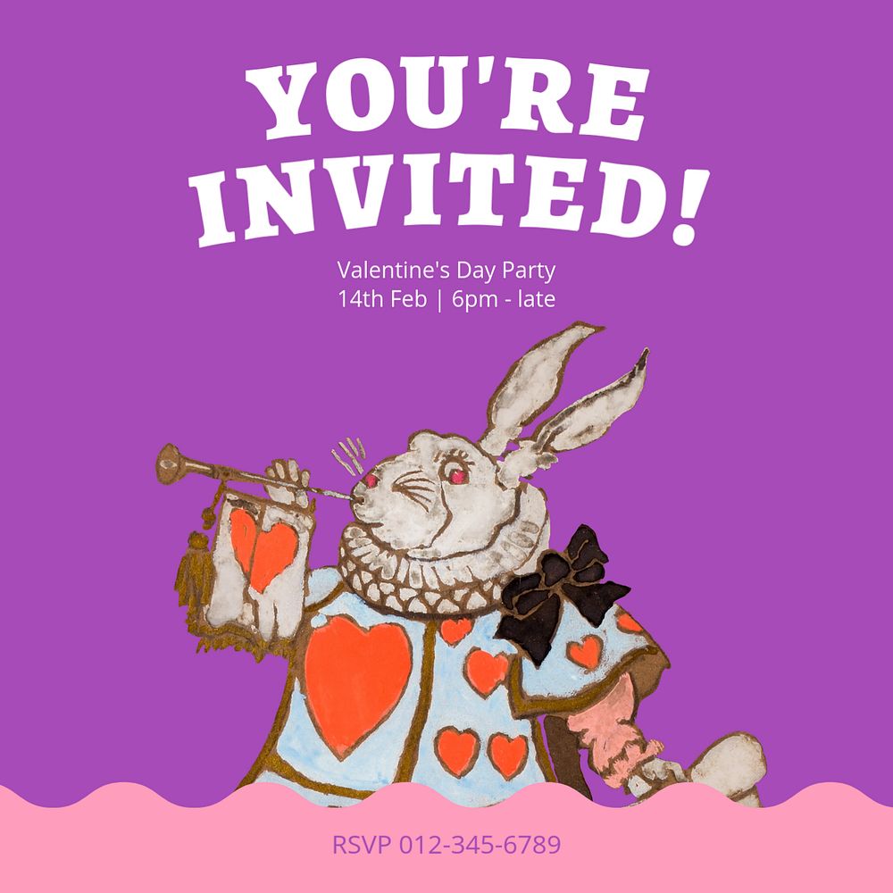 You're invited Instagram ad template, editable social media post design