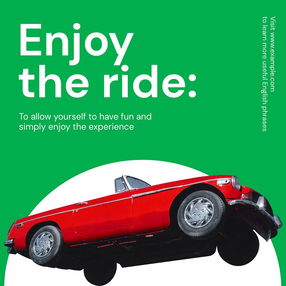 Enjoy the ride Instagram ad template, editable social media post design