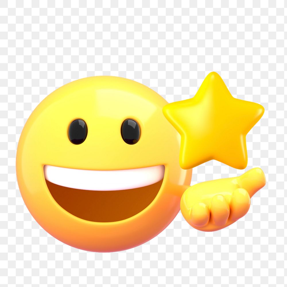 Star ratings  sticker, 3D emoticon editable design