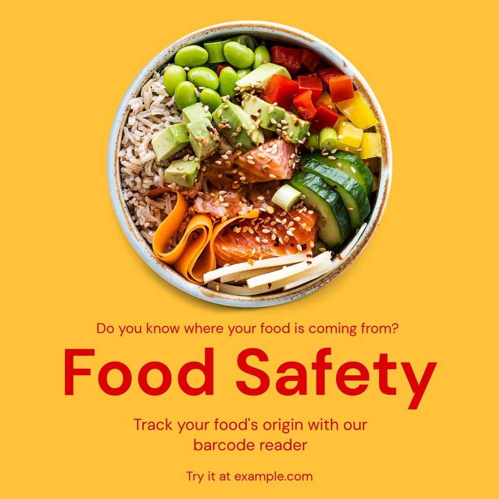 Produce safety Instagram ad template, editable social media post design