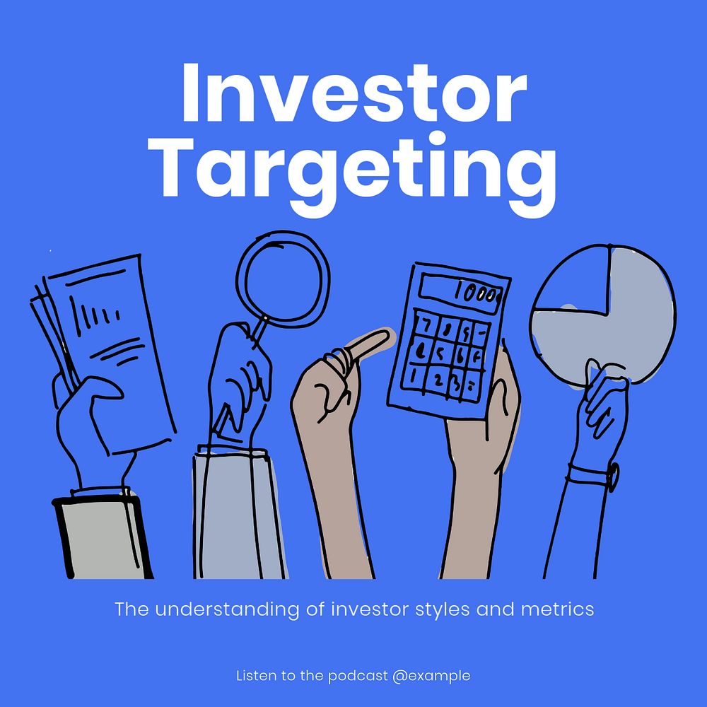 Investor targeting Facebook ad template, editable text & design