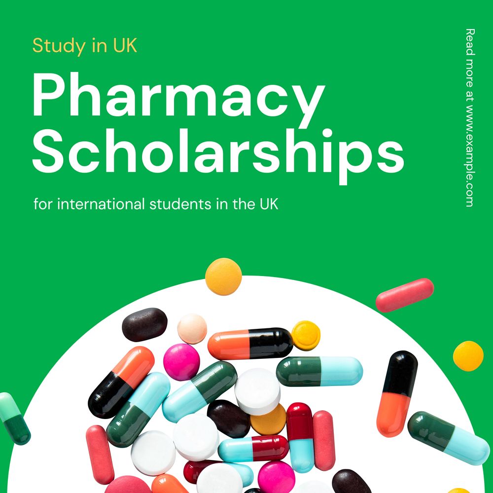 Pharmacy scholarship Instagram ad template, editable social media post design