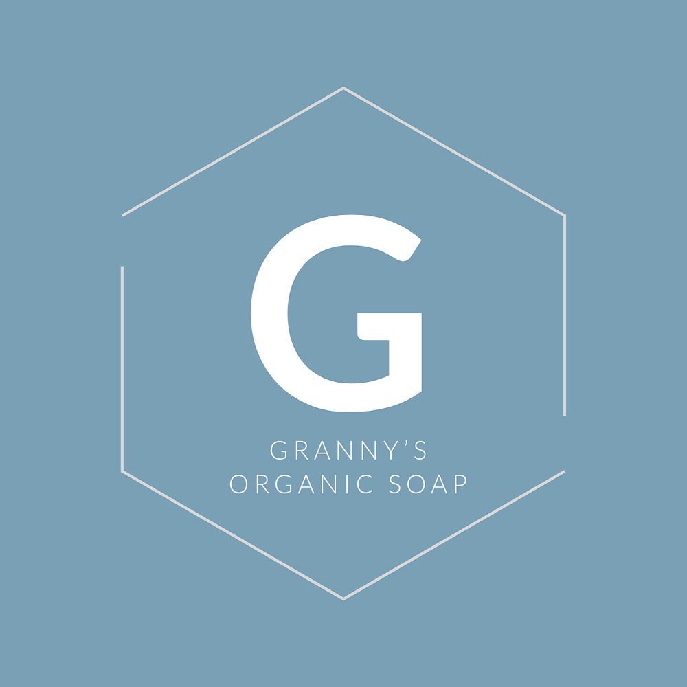 Hexagon badge logo template, editable design