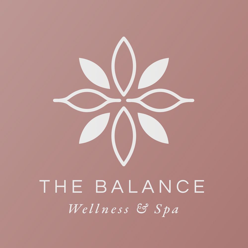 Spa center logo template, editable design