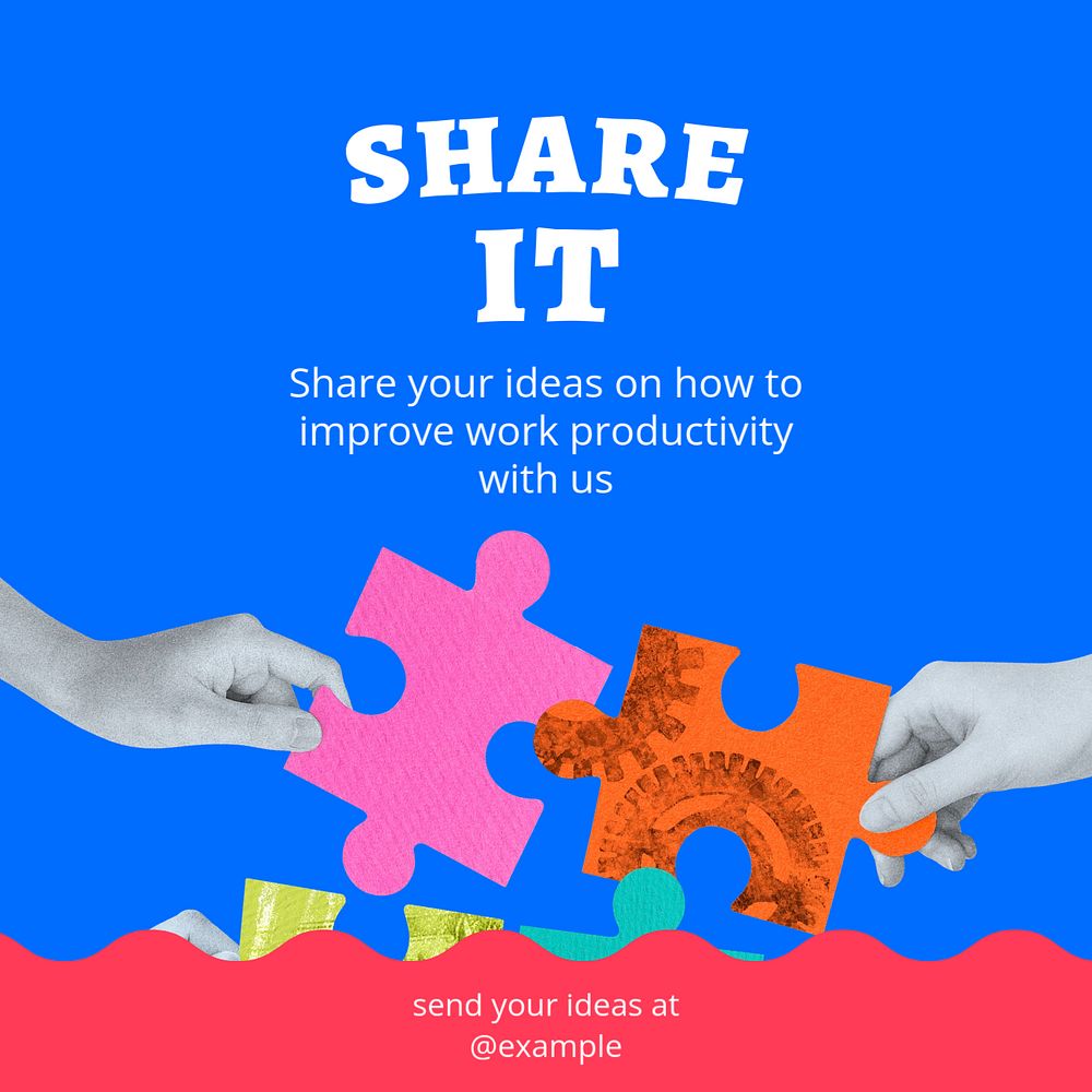 Share it Instagram ad template, editable social media post design