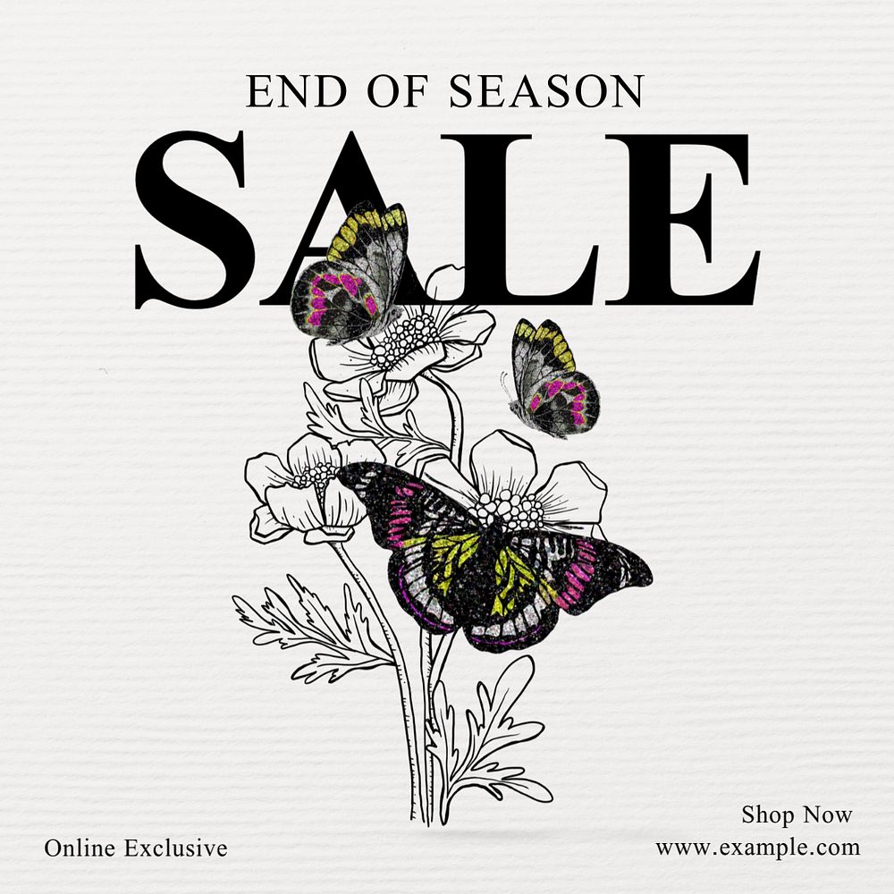 Shop sale Instagram post template, editable E.A. Séguy’s famous artwork, remixed by rawpixel