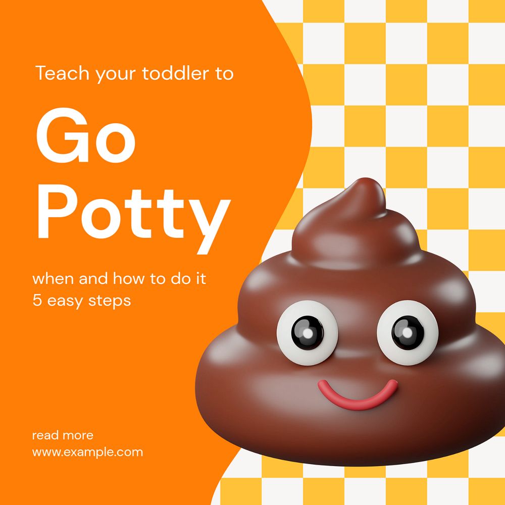 Potty training Instagram ad template, editable social media post design