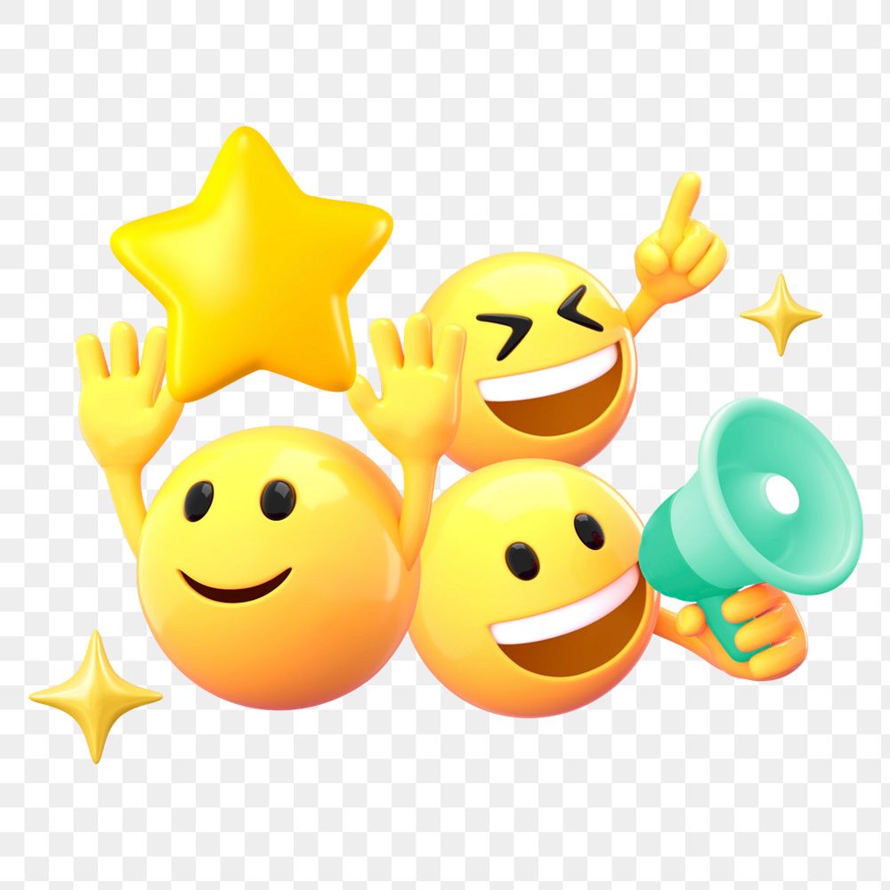 Marketing emoji  sticker, 3D emoticon editable design