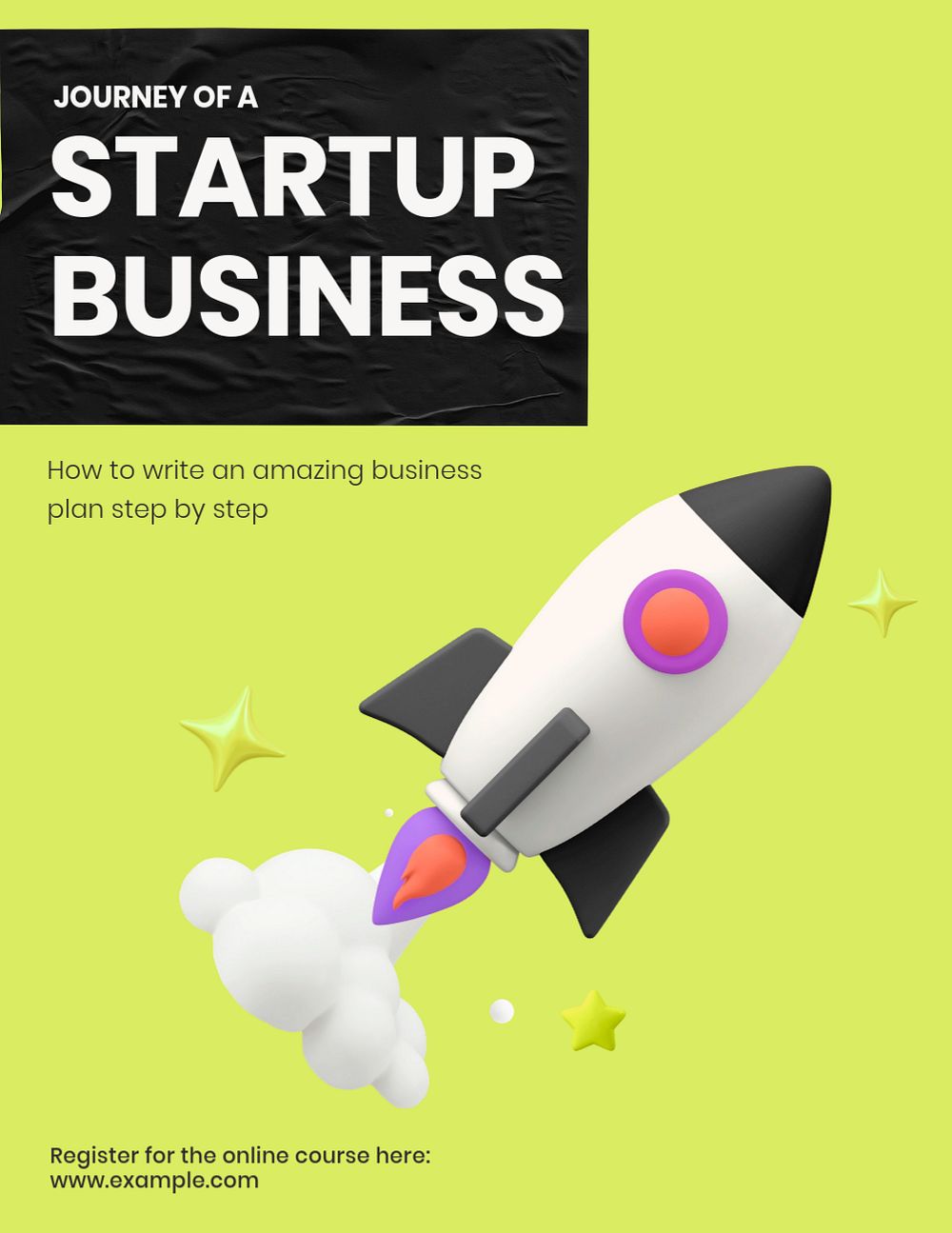 Journey of startup, editable flyer template