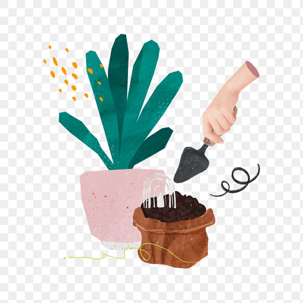 Editable gardening element, adding soil design